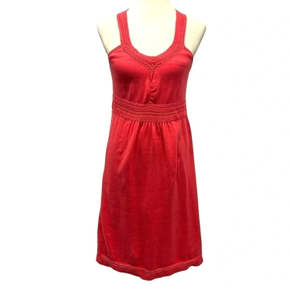 Athleta Coral Crochet Trim Cotton Sun Dress - Picture 2 of 11
